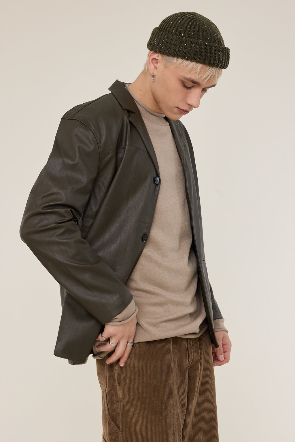 Alan Faux Leather Jacket