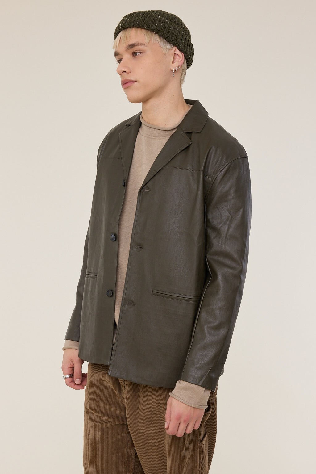 Alan Faux Leather Jacket