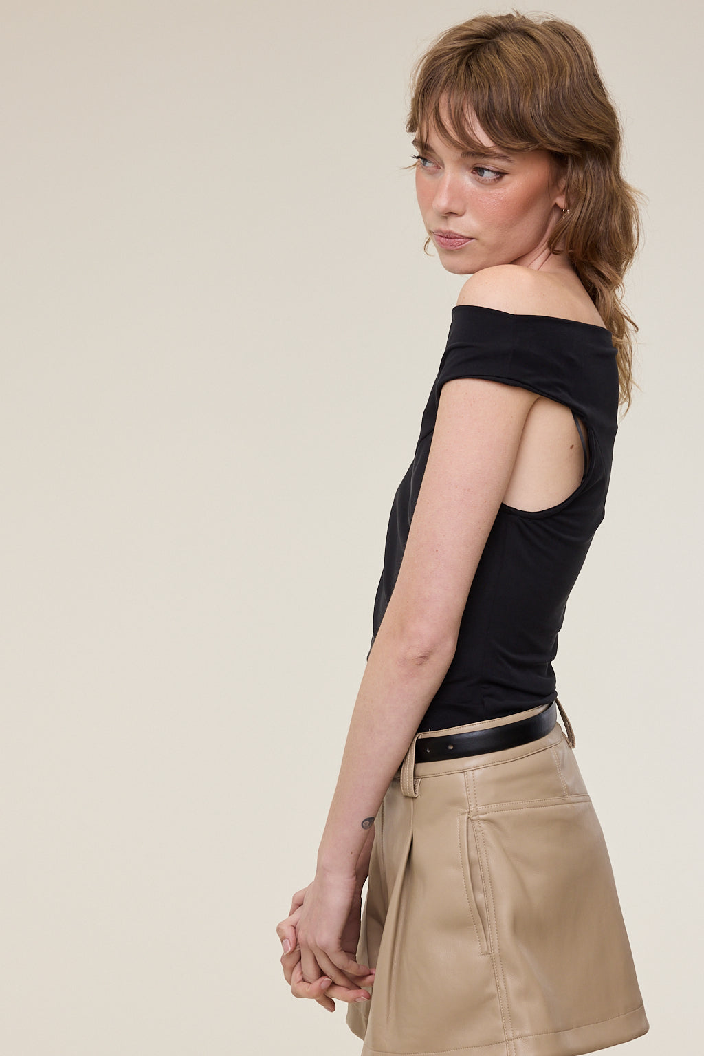 Ami Asymetric Shoulder Top