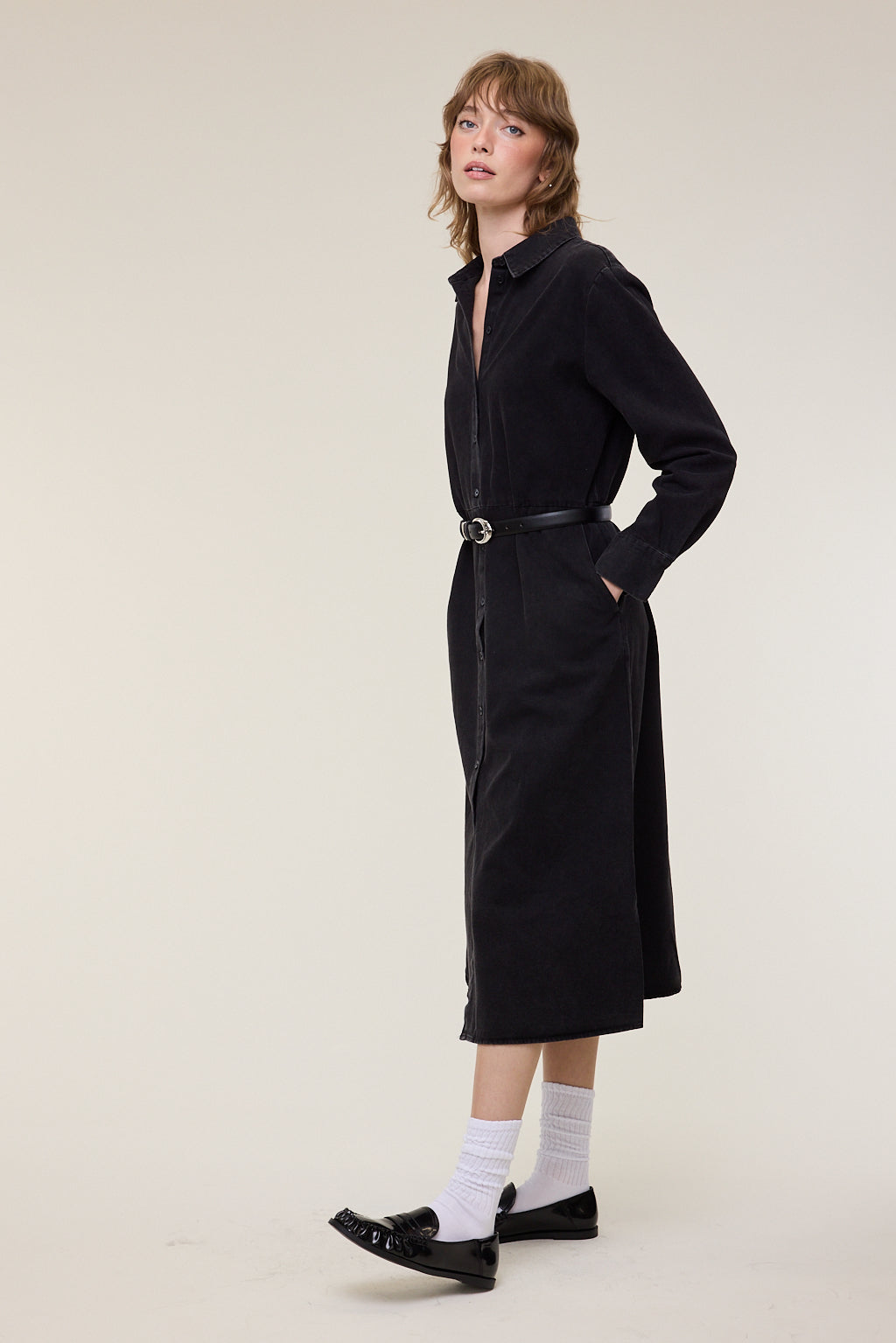 Eden Button Down Shirt Dress