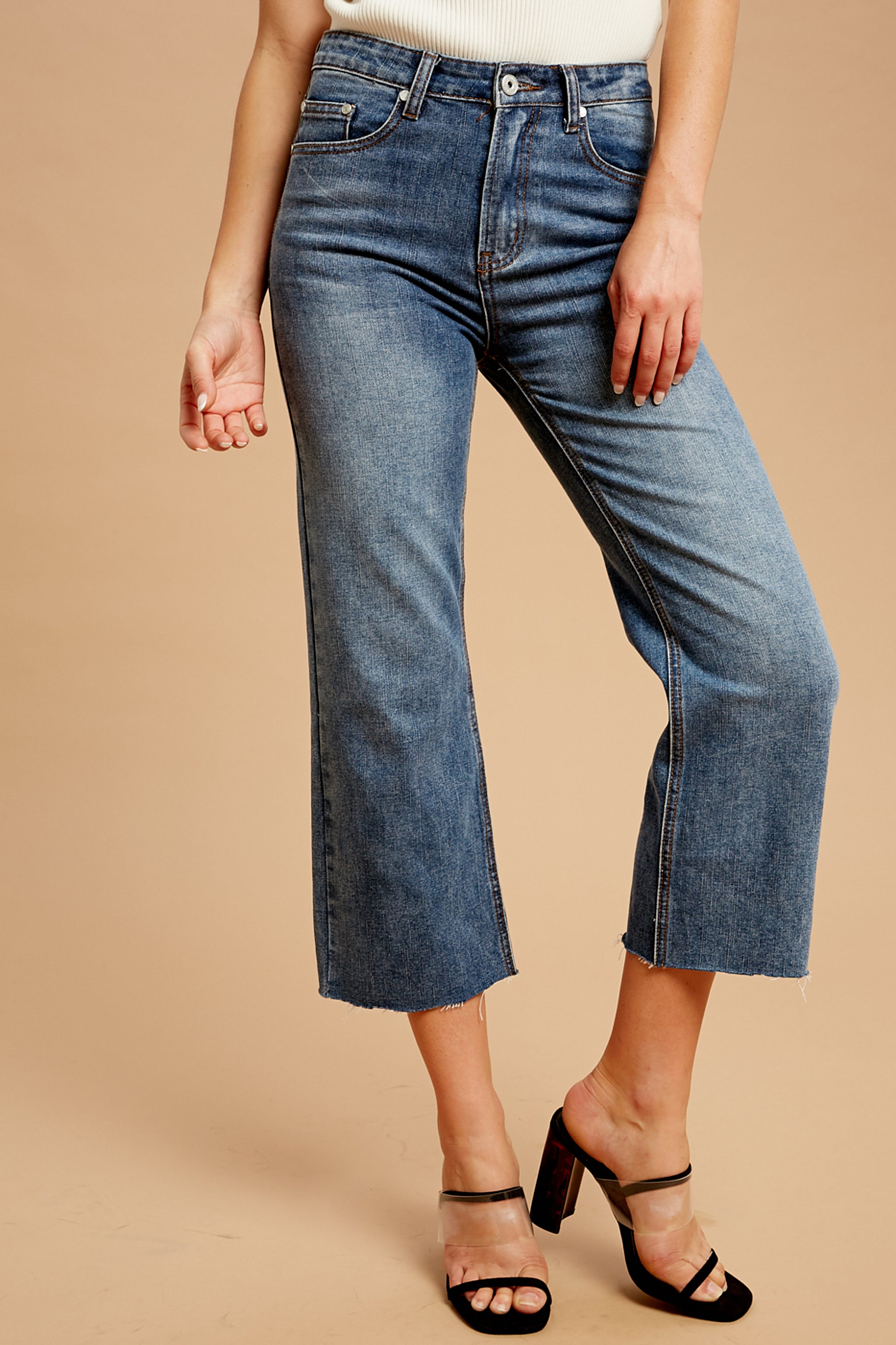 Cropped Straight Denim