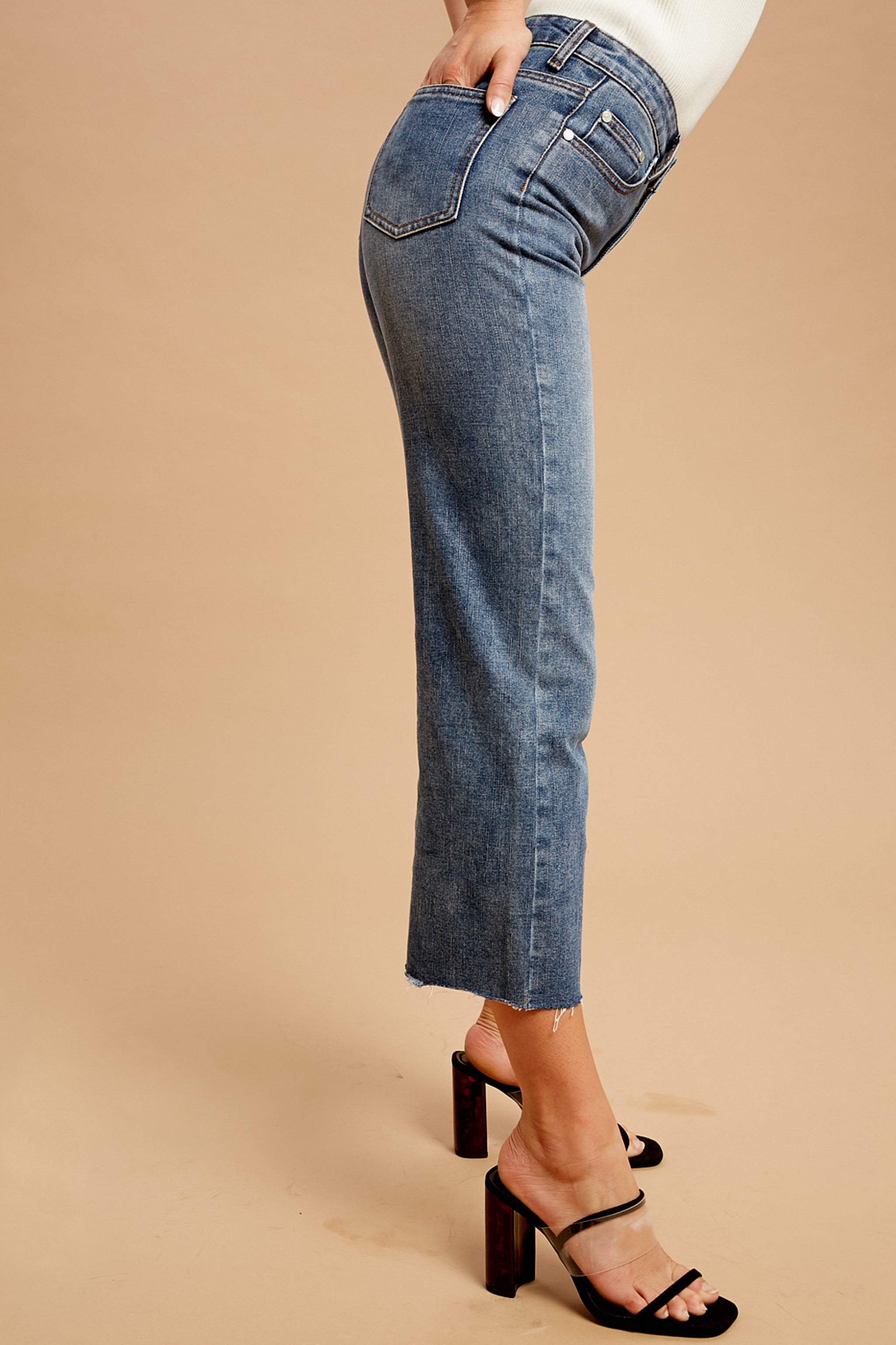Cropped Straight Denim