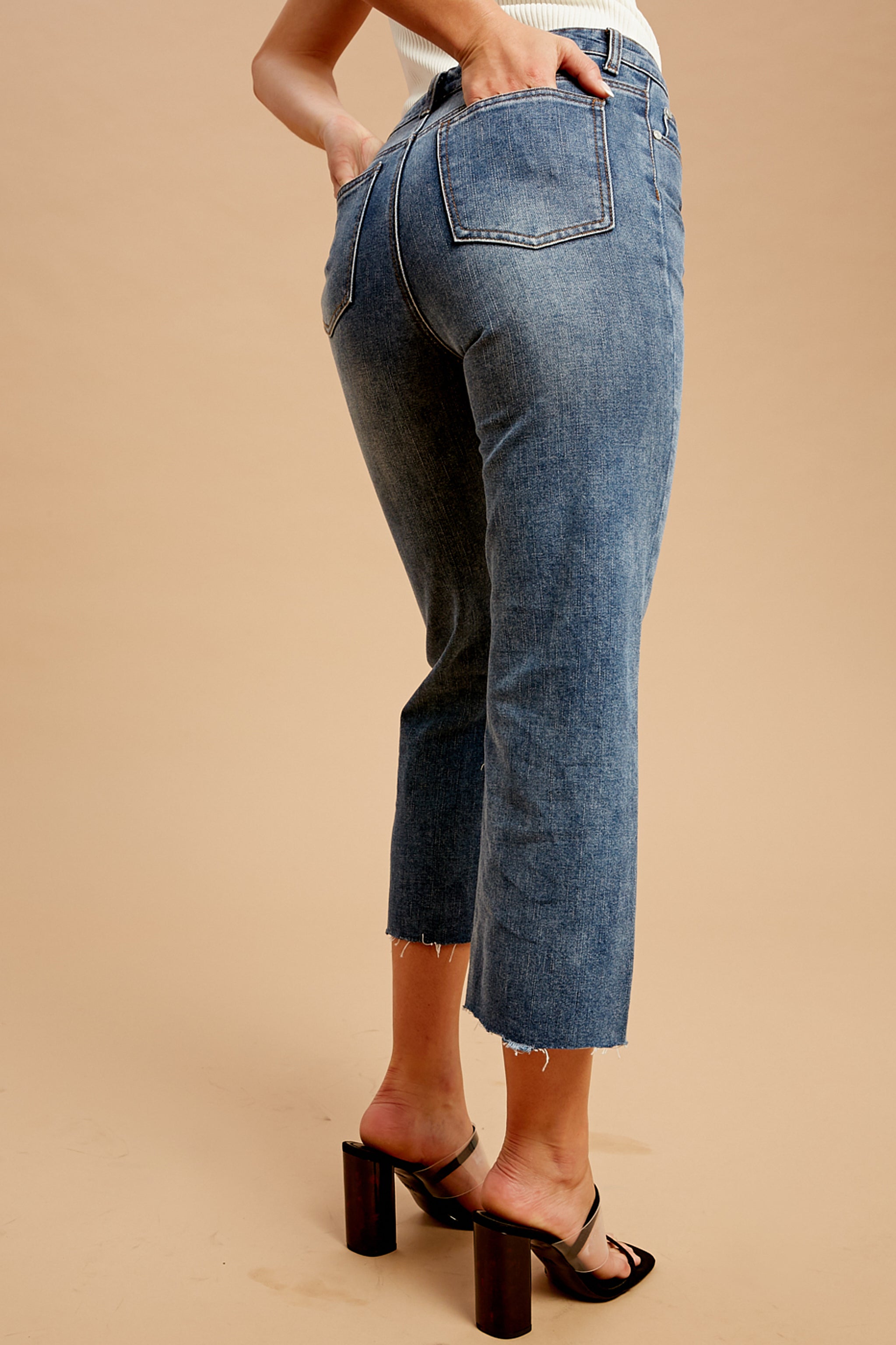 Cropped Straight Denim