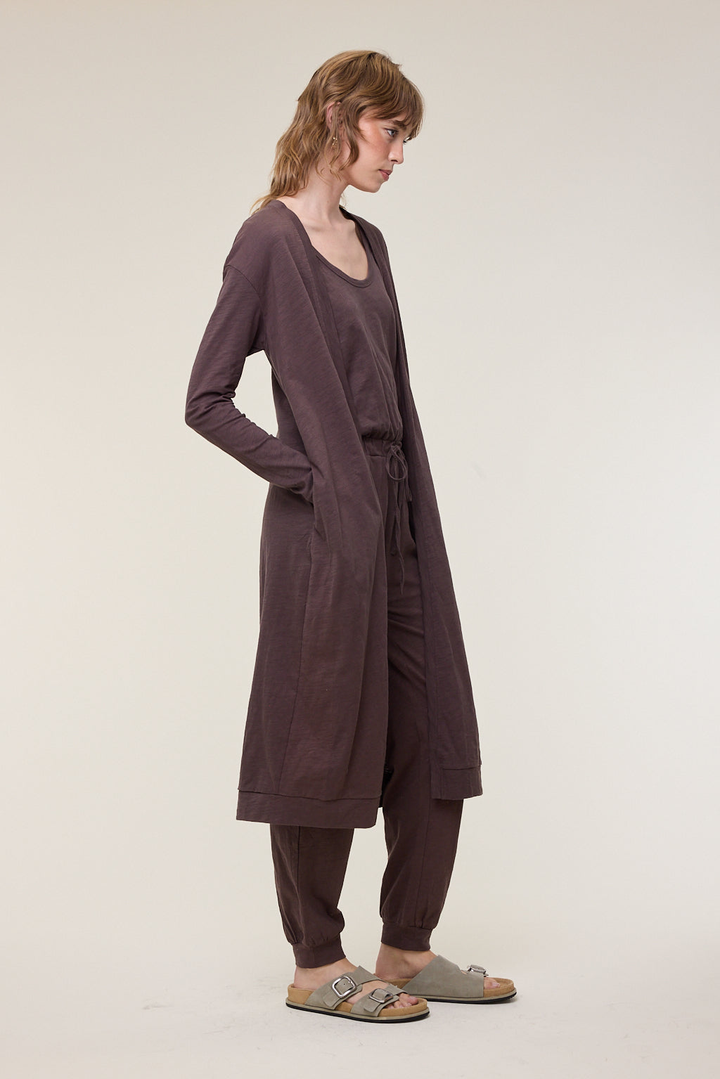 Bailey Cotton Jumpsuit and Cardigan Set