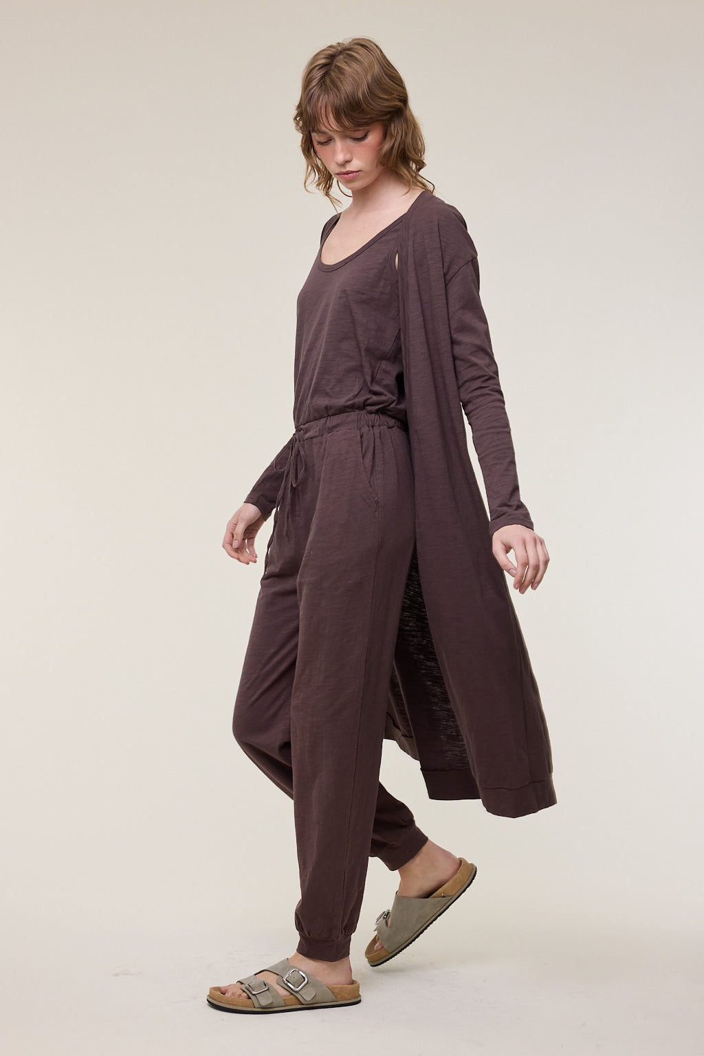 Bailey Cotton Jumpsuit and Cardigan Set