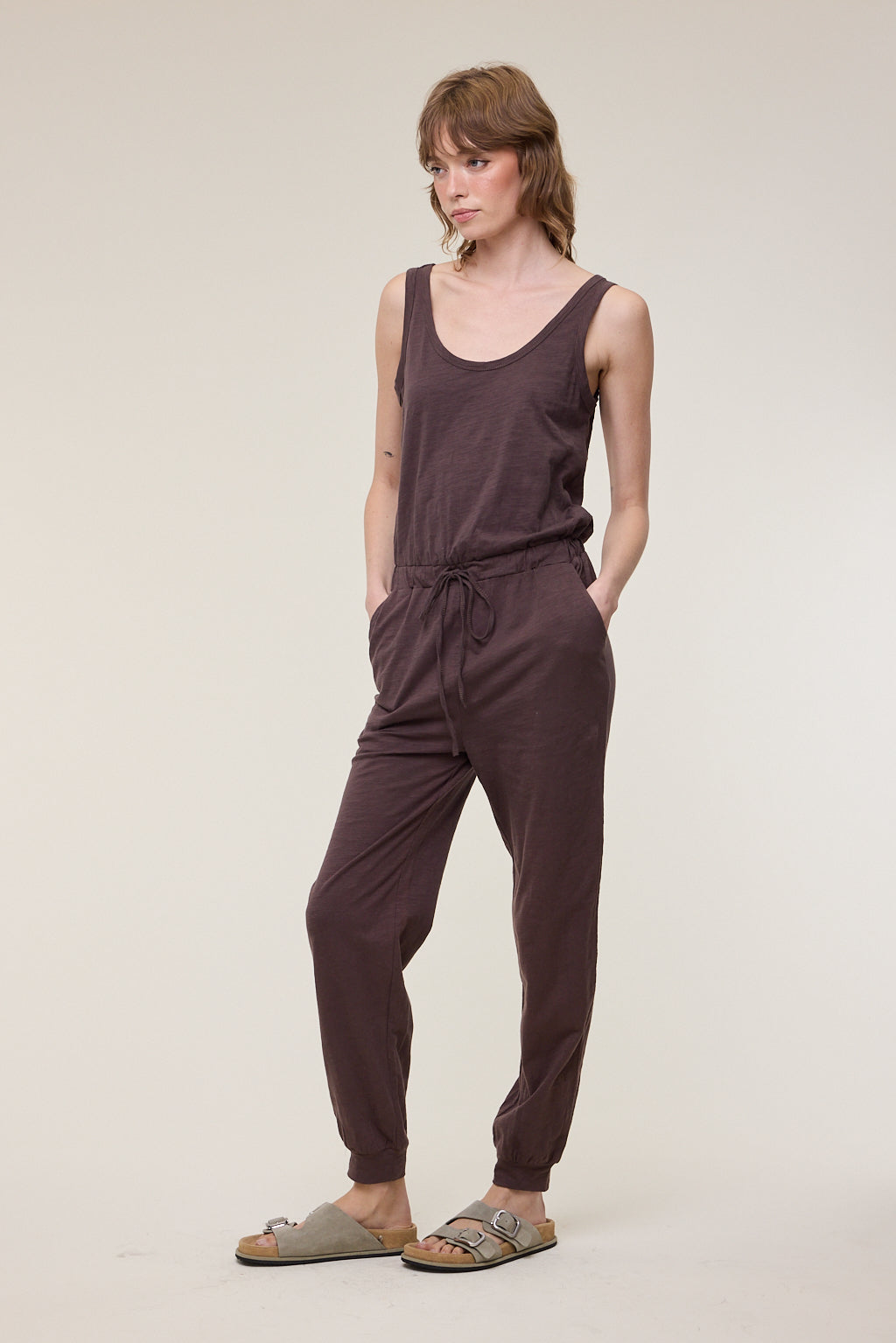 Bailey Cotton Jumpsuit and Cardigan Set