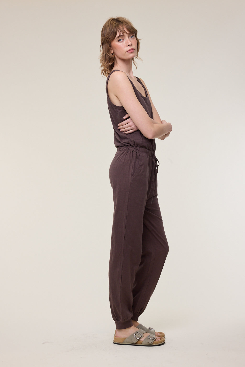 Bailey Cotton Jumpsuit and Cardigan Set
