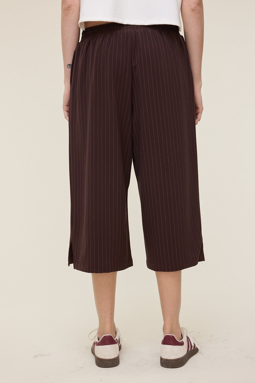 Arya Crop Pinstripe Trousers