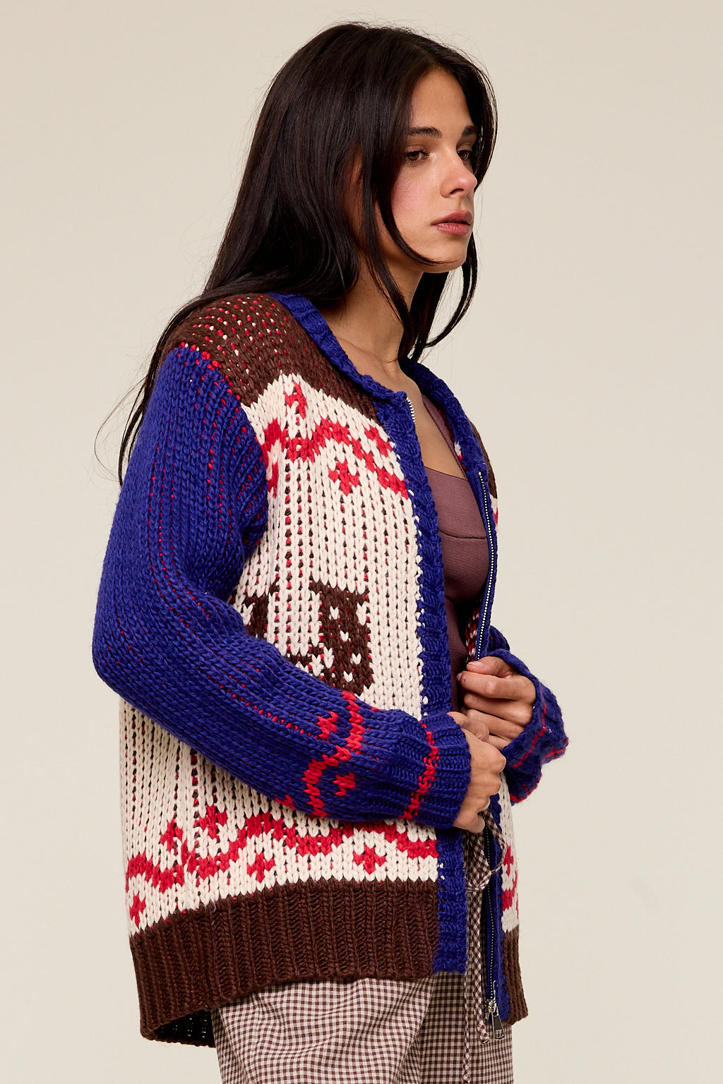Alice Horseshoe Zip Up Cardigan