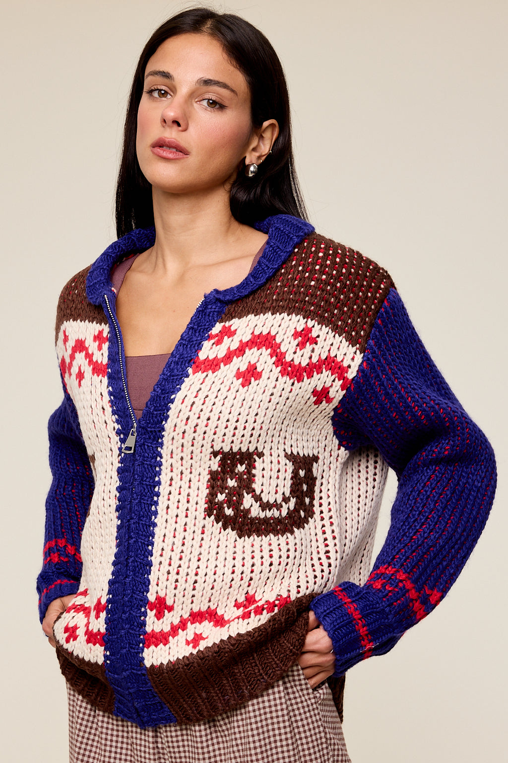 Alice Horseshoe Zip Up Cardigan