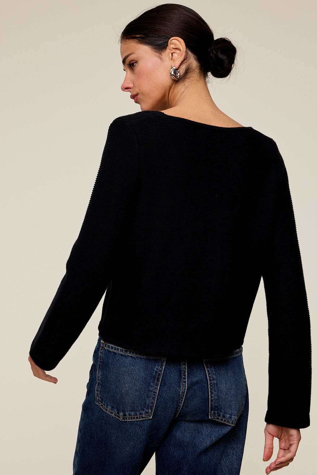 Ava Long Sleeve Tie Front Cardigan