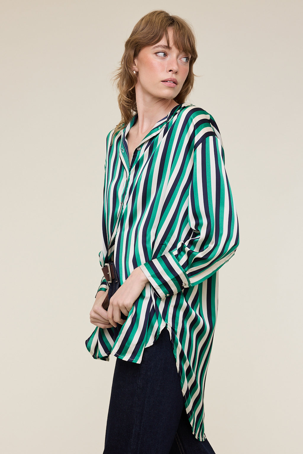 Rayna Green Striped Blouse
