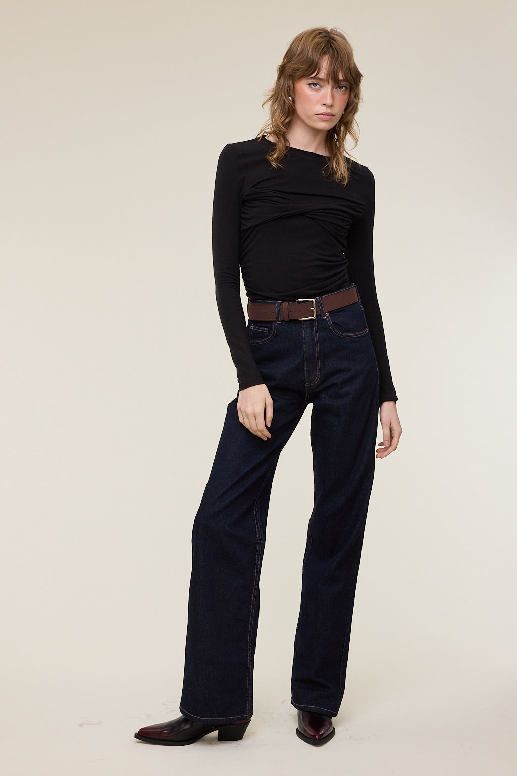 Suri Front Twisted Bodice Top